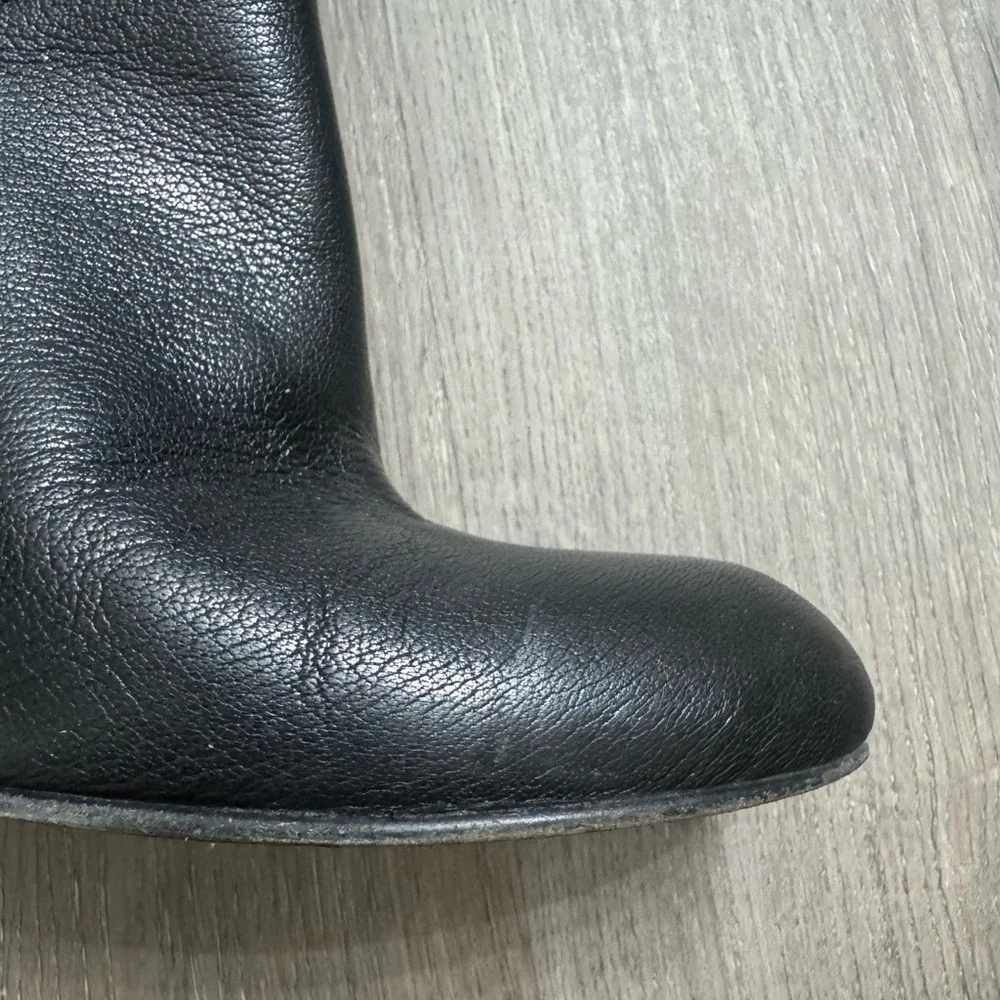 Nanette Lepore Femme Fatale Genuine Leather Boots in Grey. Size 8.5. Worn 3x. - Picture 8 of 9